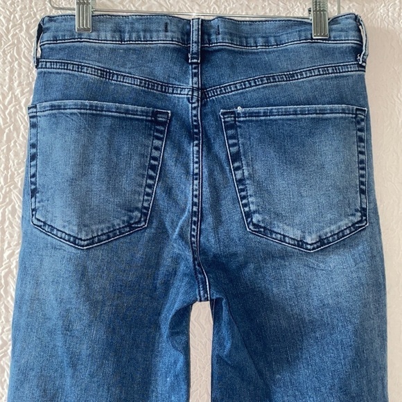 Free People Distressed Skinny Ankle High Rise Jeans - Picture 9 of 15